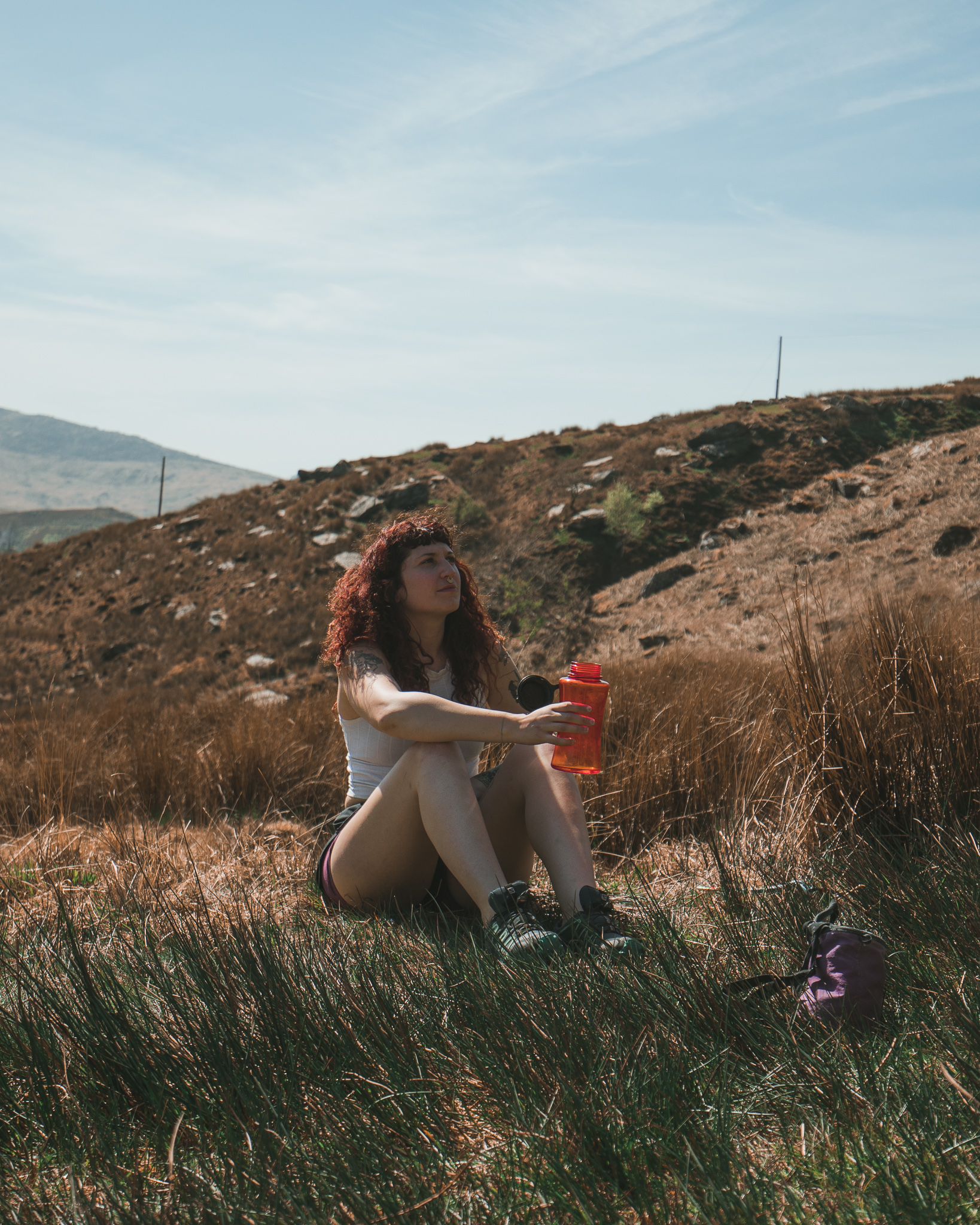 woman bouldering wales