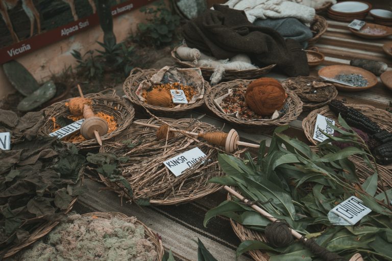 cusco textile herbs photography