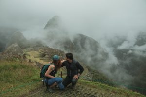 machu picchu misty rain view