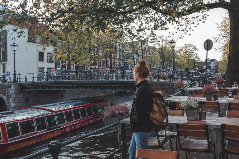 woman amsterdam photography canal